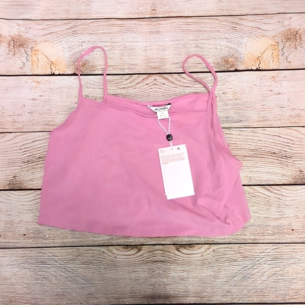 Monki purplish pink cami crop top size xl